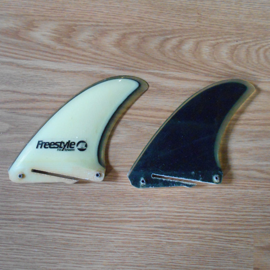 Freestyle Fin Systems Black/White/Clear Side Fin Set