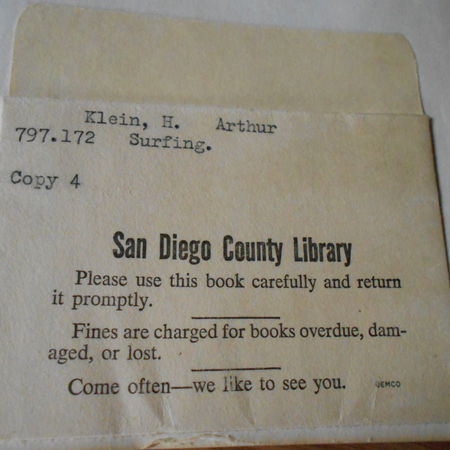 Surfing-by H. Arthur Klein 1965 Vintage Hardcover Book