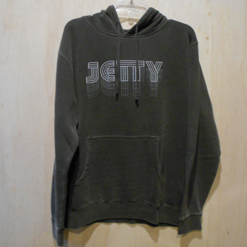 Jetty Triple Logo Hoodie - Charcoal - Size M
