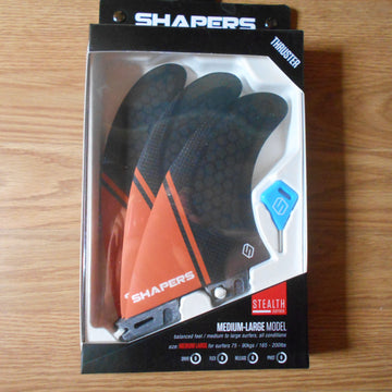 Shapers Stealth Series Thruster Surfboard Fins ML FCSII