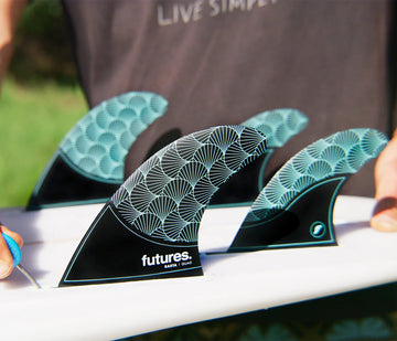 Futures Rasta Quads Fin Set Black/Teal