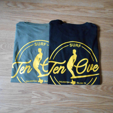 Ten Over Script Design Tees