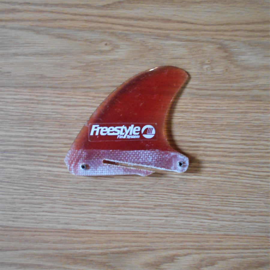 Freestyle Fin Systems Transparent Red Trailing Fin 3 1/8
