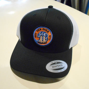 Ten Over Black/White Mesh Hat