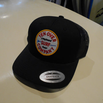 Ten Over Longboard Crew Blk/Blk Hat