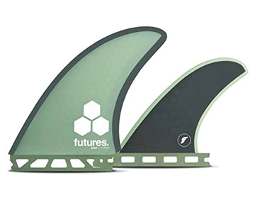Futures AMT Honeycomb Twin +Trailer Fin Set -Green/Grey
