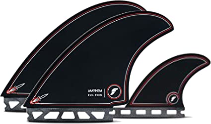 Future Fins Mayhem Evil Twin +Trailer Fin Set - Black