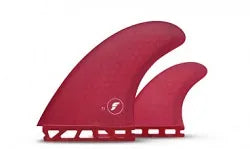 Futures T1 Honeycomb Twin +Trailer Fin Set -Dark Red