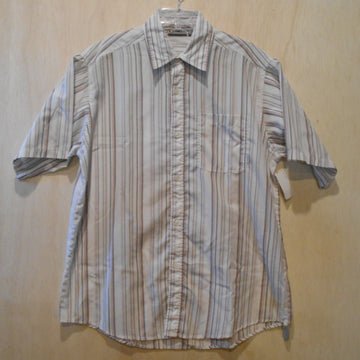 Hurley Vintage Short Sleeve Vertical Stripe Button-Up Shirt