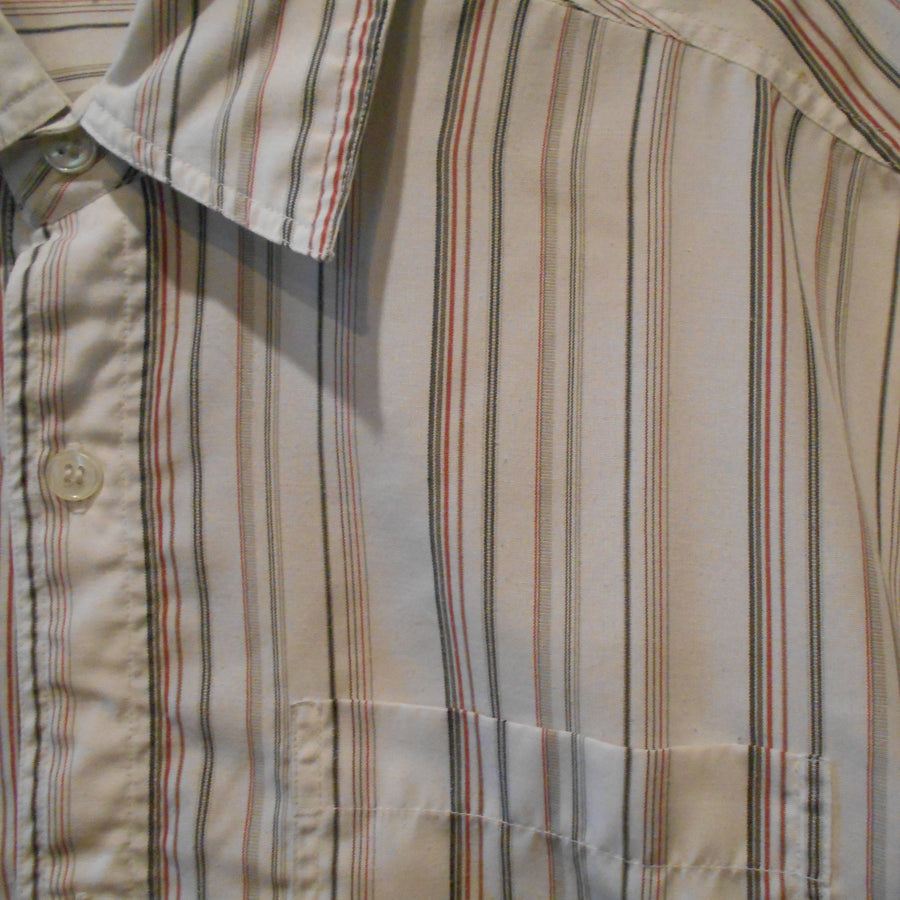 Hurley Vintage Short Sleeve Vertical Stripe Button-Up Shirt