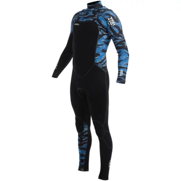 Buell RB1 Accelerator 3/2 Chest Zip Mens Wetsuit- JOB Blue Tiger/Black