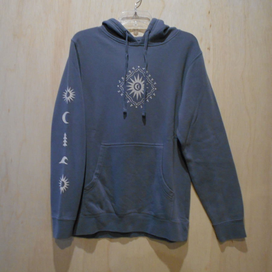 Jetty Sun and Moon Hoodie - Blue - Size M