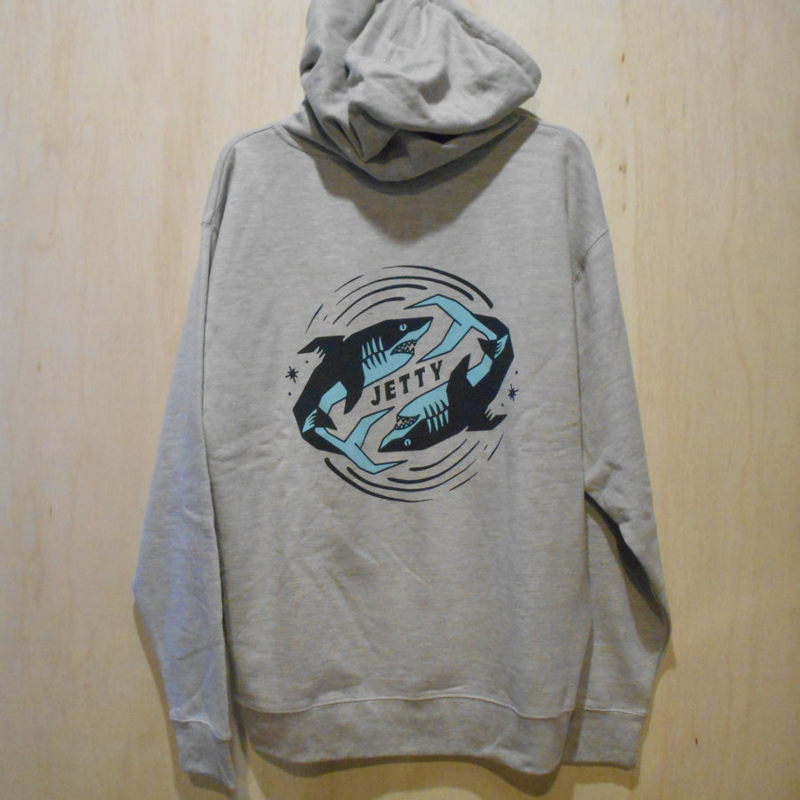 Jetty Shark Backflip Hoodie - Heather Grey - Size L