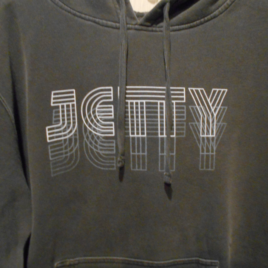 Jetty Triple Logo Hoodie - Charcoal - Size M