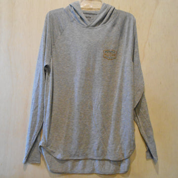 Jetty UV Hooded LST - Heather Grey - SIZE L