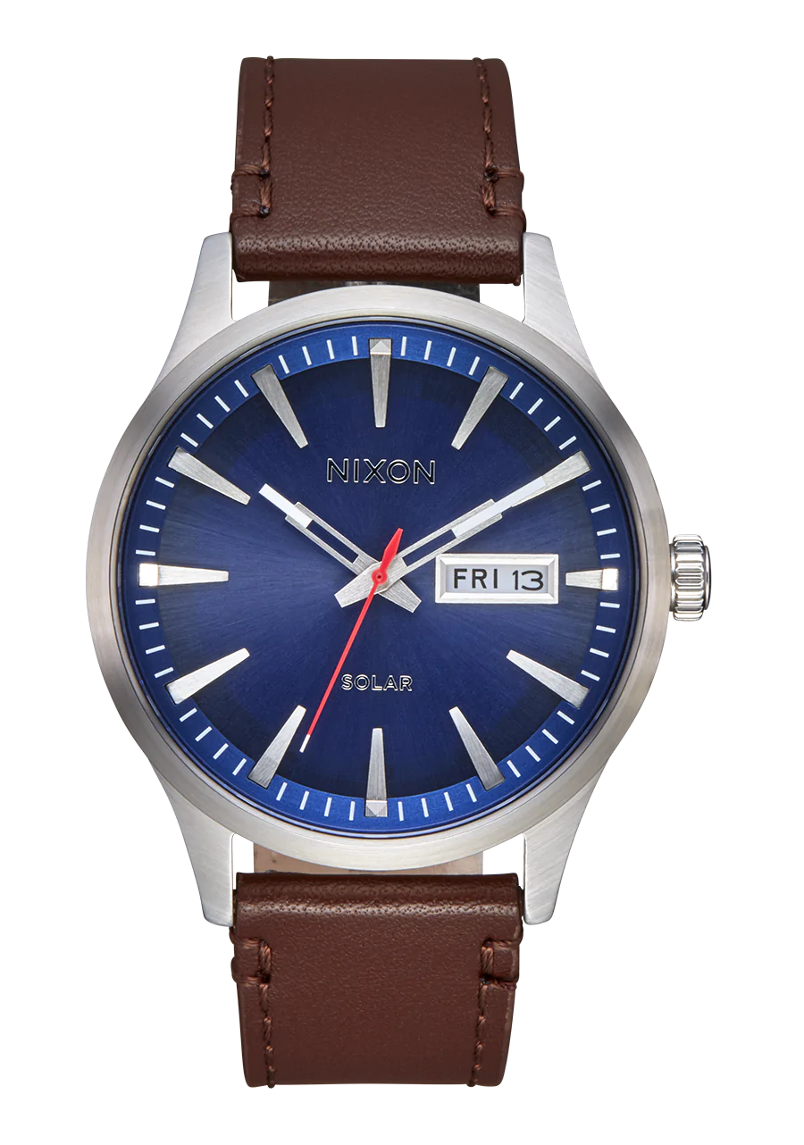 Nixon Sentry Solar Leather Watch