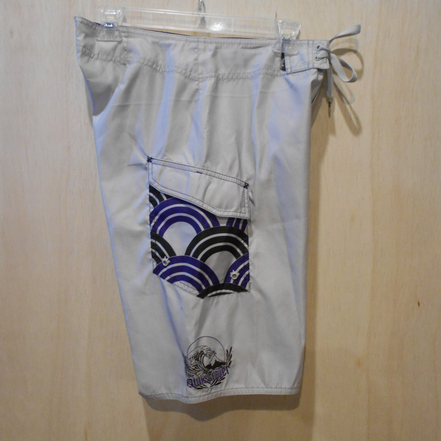 Quiksilver White/Purple Vintage Boardshorts (New)