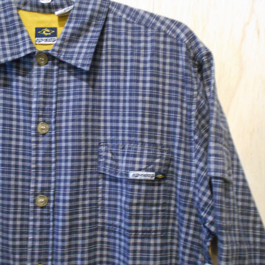 Rip Curl Vintage Plaid Short Sleeve Button-Up Woven