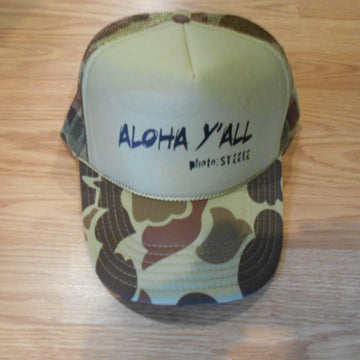 Aloha Y'all Camo Trucker Hat