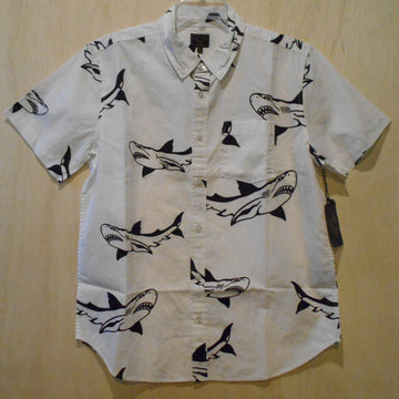 Dark Seas Bruce SS Woven Shirt - White - Size M