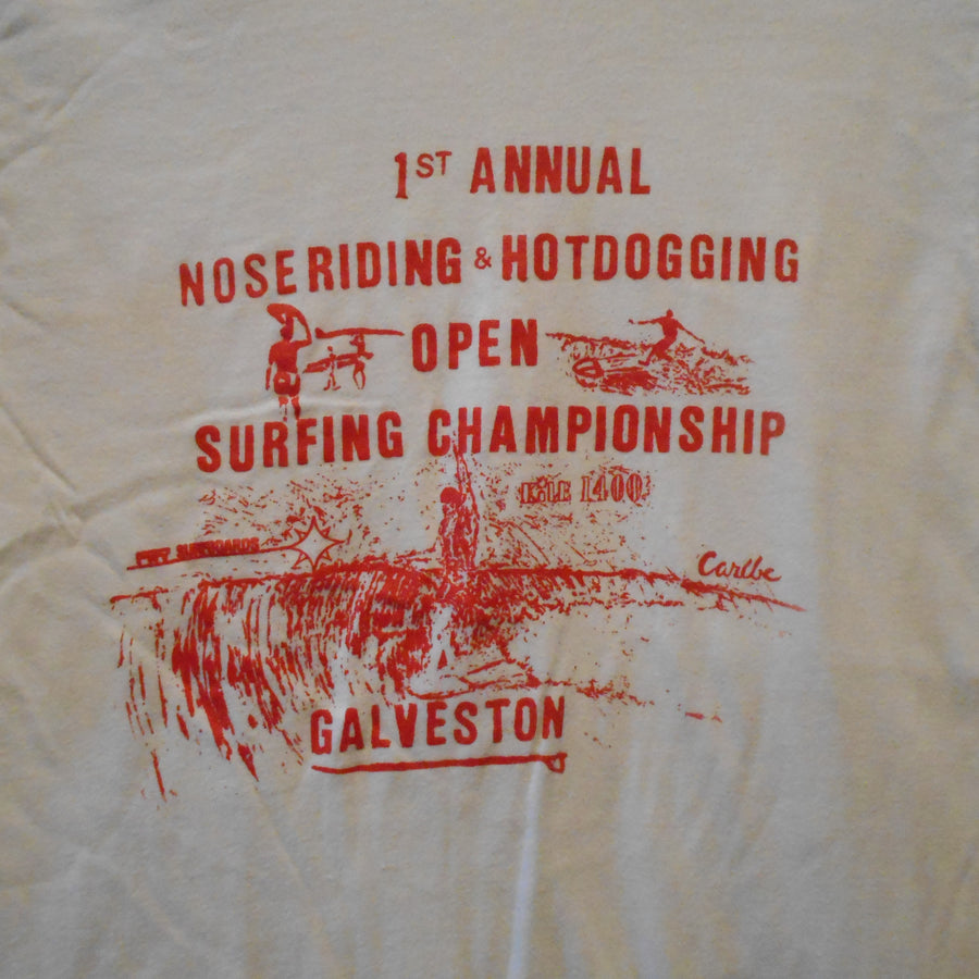 Galveston First Annual Noseriding and Hotdogging Open Vintage Shirt