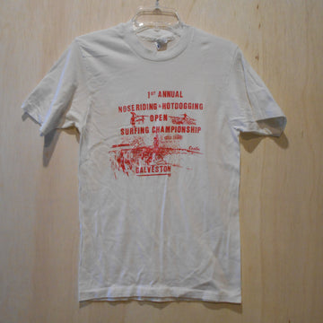 Galveston First Annual Noseriding and Hotdogging Open Vintage Shirt