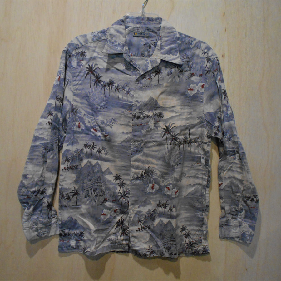 Hurley Vintage Long Sleeve Aloha Button-Up Shirt