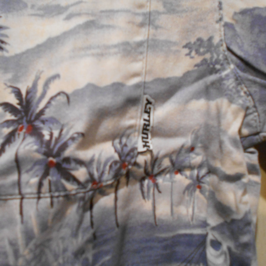 Hurley Vintage Long Sleeve Aloha Button-Up Shirt
