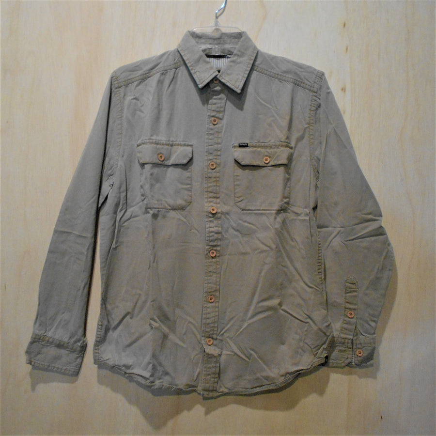 Hurley Vintage Cotton Long Sleeve Button Up Shirt