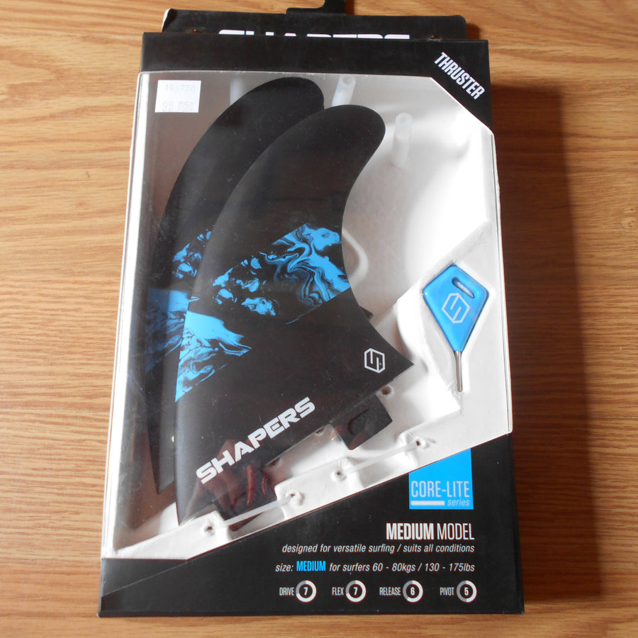 Shapers Core-Lite Thruster Surfboard Fins M FCS 1