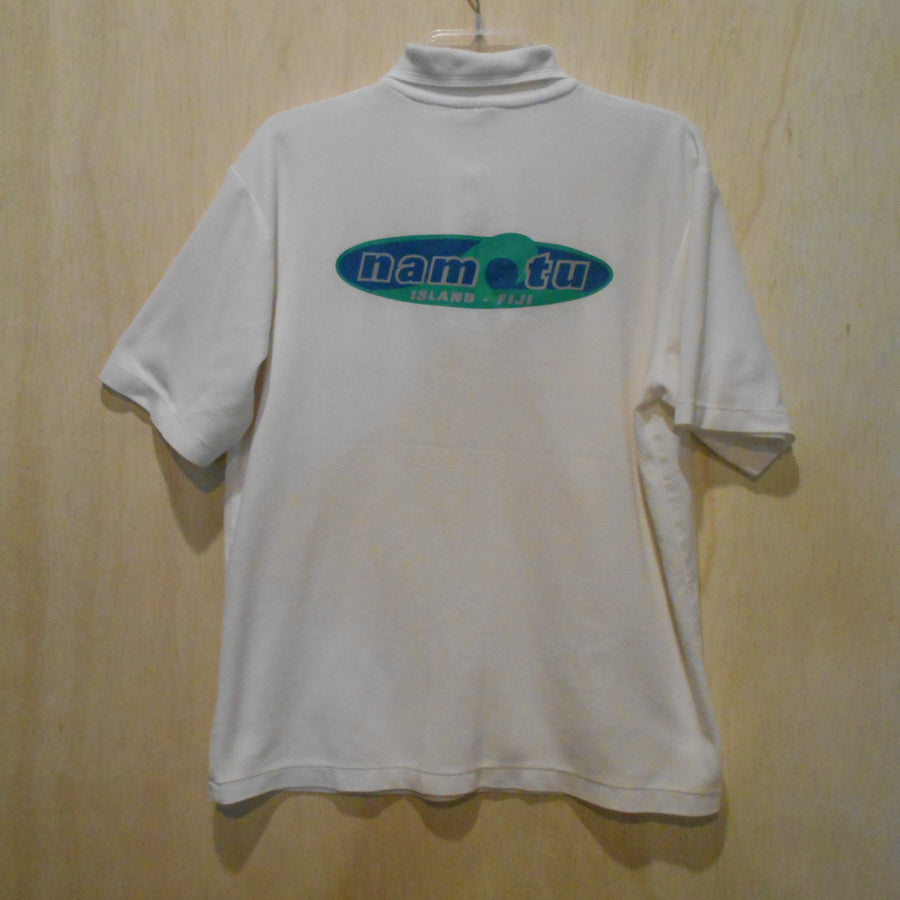 Namotu Island Vintage Staff Polo-White