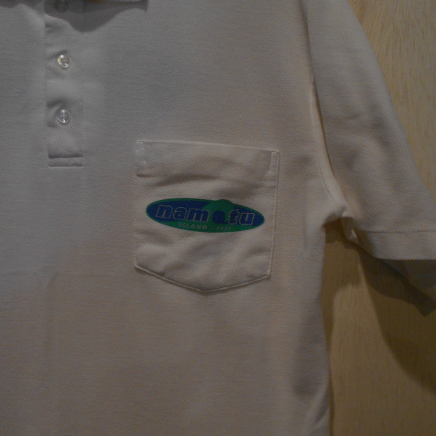 Namotu Island Vintage Staff Polo-White