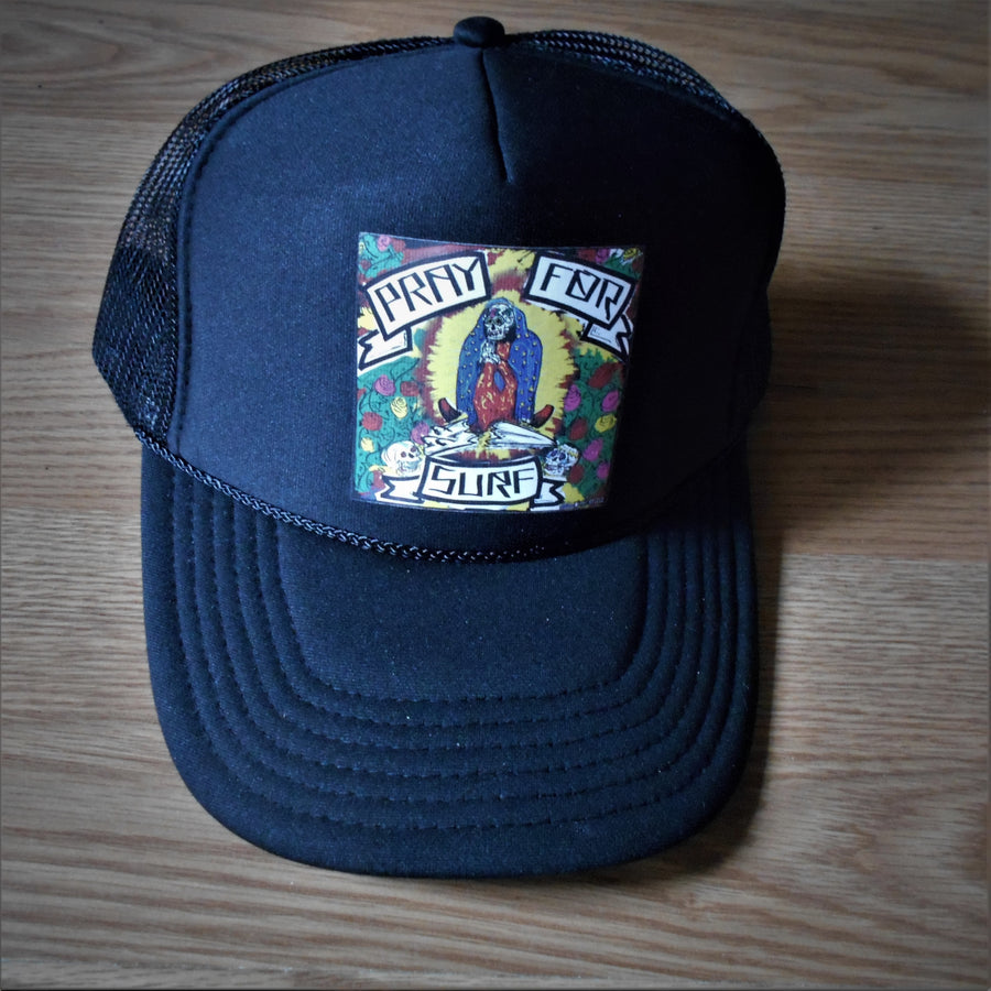 Aloha Y'all Pray for Surf Trucker Hat