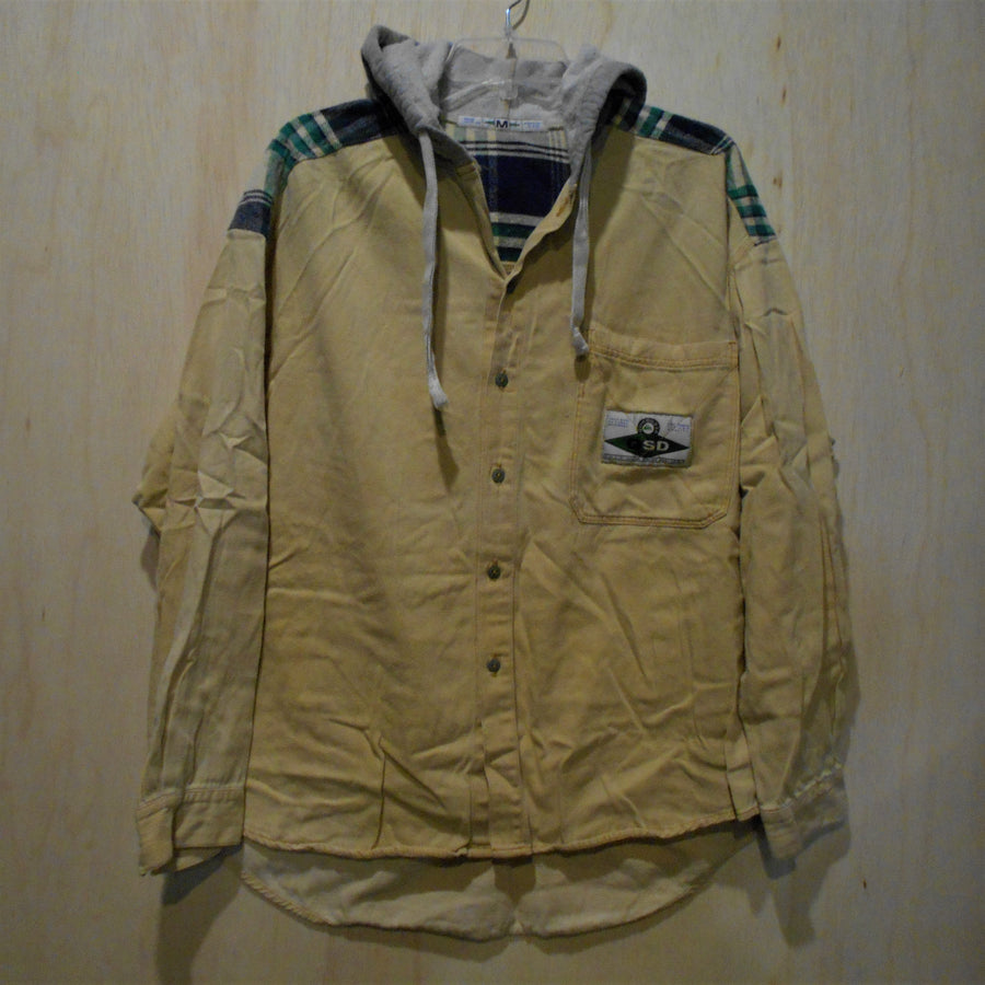Quiksilver Vintage Hooded Button-Up Faded Yellow Light Jacket