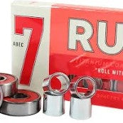 Rush Skateboard Bearings 8mm ABEC 7 Skateboard Bearings - includes spacers