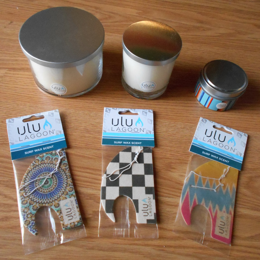 Ulu lagoon coconut air freshener and candle pack