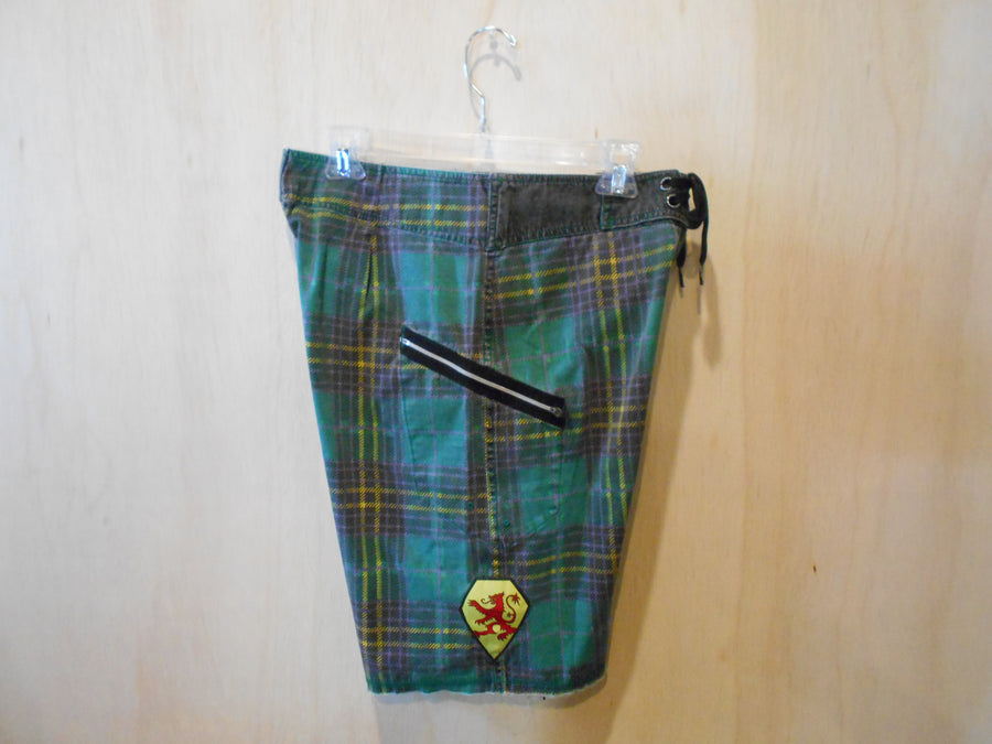 Volcom Vintage Cotton Plaid Boardshorts